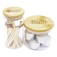 Glass Storage Jars - Candle & Matchstick Set